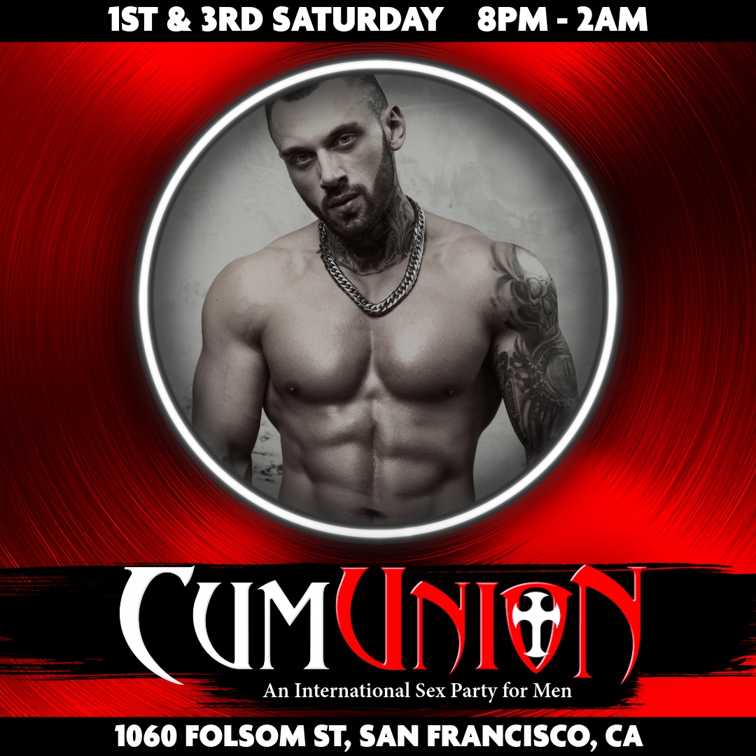 442Events's tweet photo. IMPORTANT UPDATE:

Our schedule is making another slight change. Our second monthly CumUnion will be held on the 3rd Saturday of every month at not the 3rd Friday.

So we are going back to our original schedule from 442 Natoma.  CumUnion every 1st & 3rd Saturday of the month.

See you this Saturday, April 18th @ 8pm.
Advance Tickets on sale for just $25 at https://t.co/xq0YTnObJA

@CumUnion #cumunion