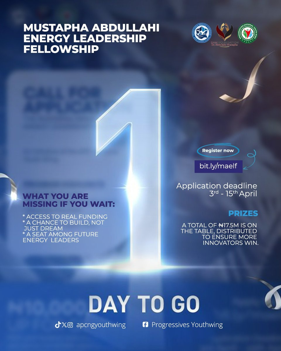apcngyouthwing's tweet image. LAST DAY ALERT!!!
Deadline: Today, 11:59PM, don’t wait till the last minute. 

Apply now: bit.lymaelf

#apcyouthwing #goviral #youngprogressives #progressiveminds