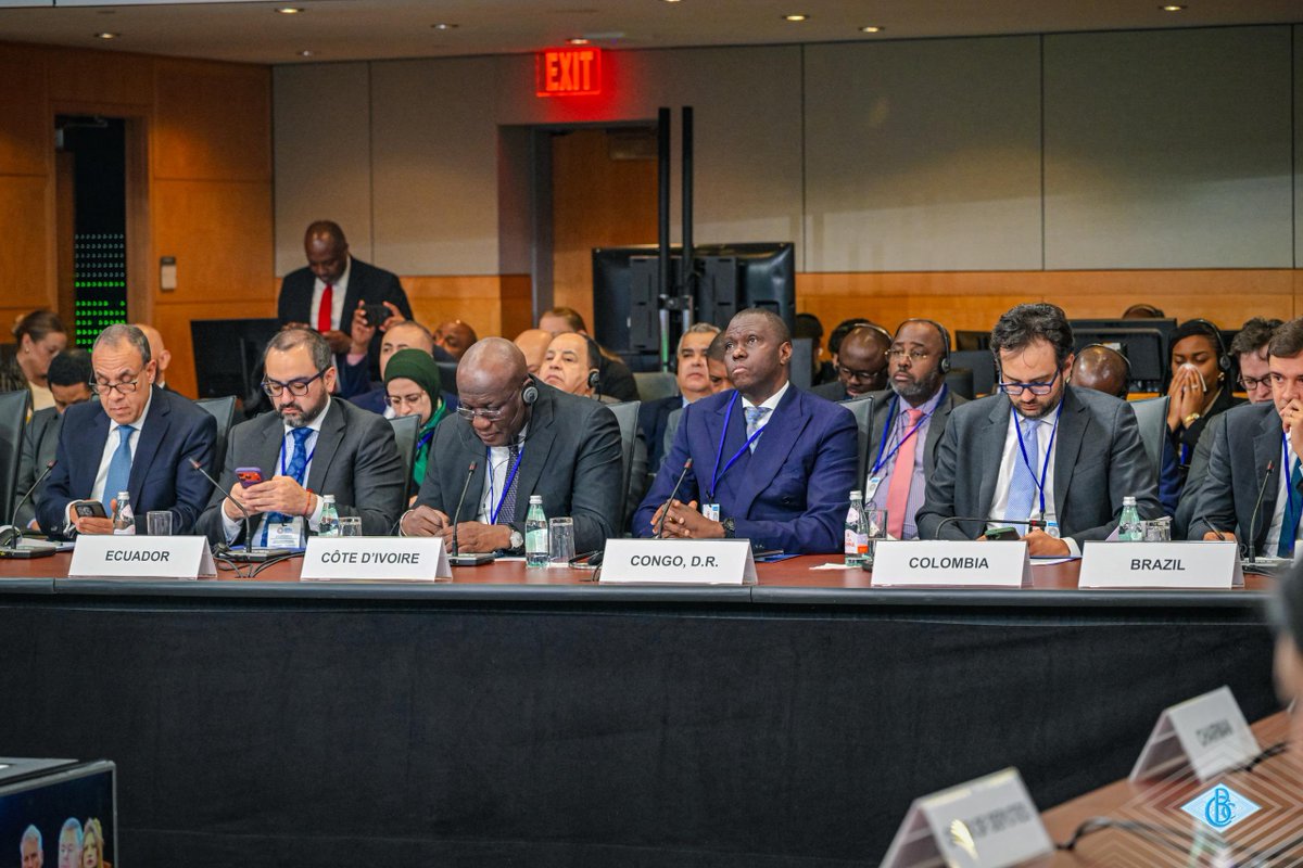 BCC_RDC's tweet image. Ce mardi 14 avril 2026, le Gouverneur de la Banque Centrale du Congo, Monsieur André Wameso, a participé à la réunion des ministres et gouverneurs du G-24, tenue en marge des Assemblées de printemps du Fonds monétaire international et de la Banque mondiale, autour du thème : «