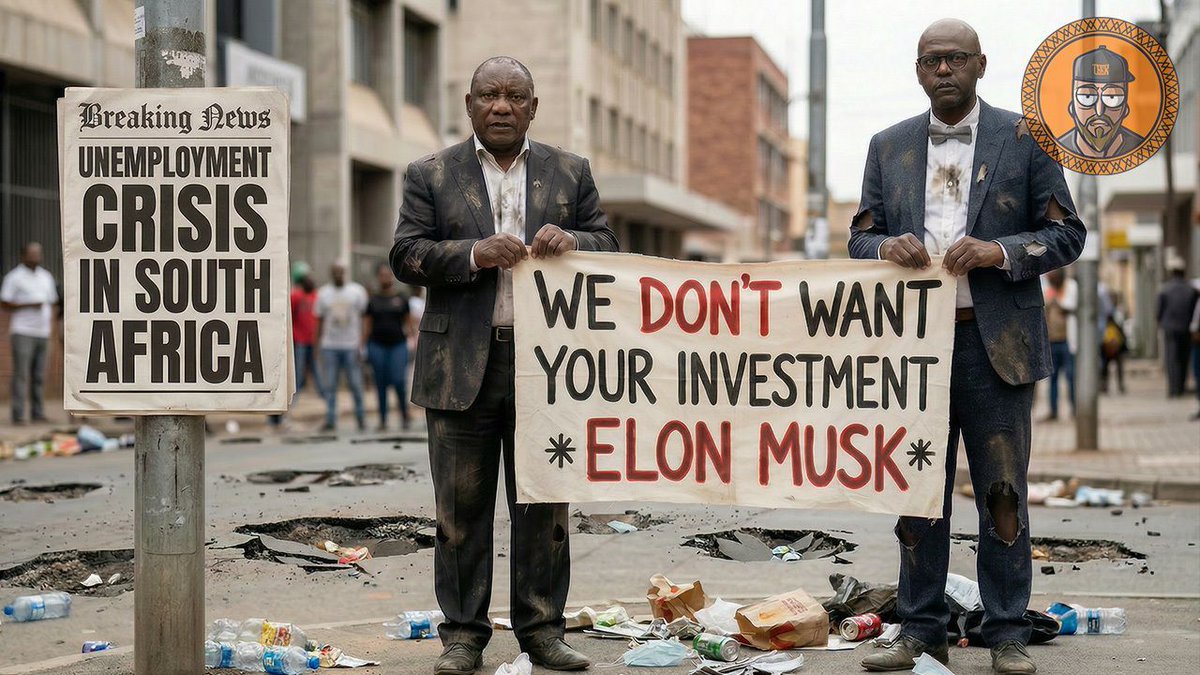 Despite this country having a 45% unemployment rate and desperately asking companies to invest in South Africa, the president's spokesperson, Vincent Magwenya, told <a href="/elonmusk/">Elon Musk</a> to avoid investing in South Africa. 

Video Link: youtu.be/_tAz1oHXkJI