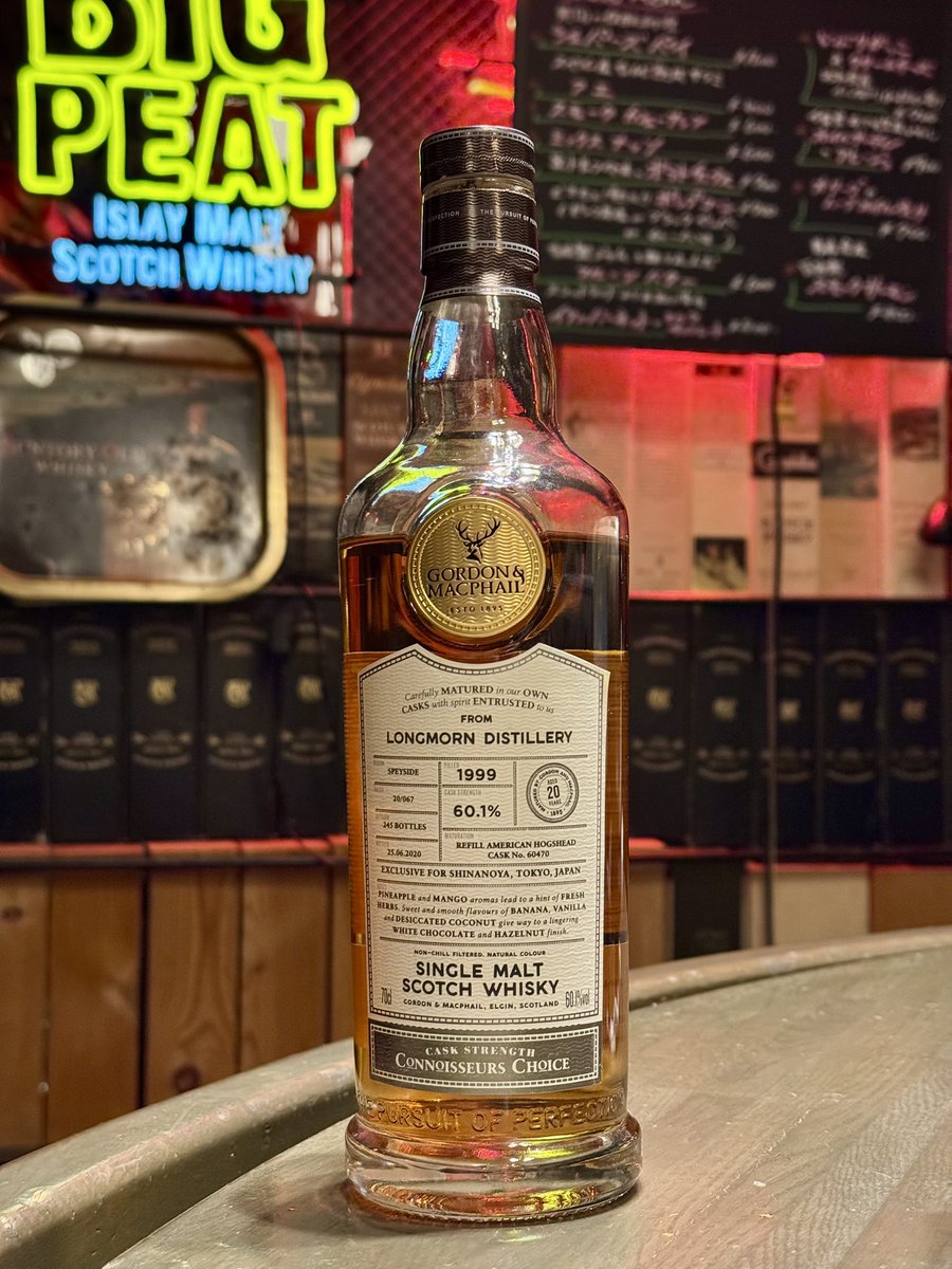 SANDYMAC2006's tweet image. 4/15(水)17:00〜翌2:00

〜Whisky of the day〜 

🏴󠁧󠁢󠁳󠁣󠁴󠁿LONGMORN 20y
1999-2020
#60470
Refill American Hogshead
245 bottles 
60.1%
“CONNOISSEURS CHOICE”
【GORDON&amp;amp;MACPHAIL】

信濃屋さん向けボトルです！

☆本日も皆様のご来店をお待ちしております！

#Kandawhisky
#LONGMORN
#GORDONMACPHAIL
