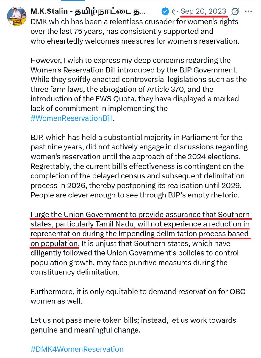 Tamil Nadu Chief Minister MK Stalin warned us about BJP's plot regarding delimitation in 2023 itself!