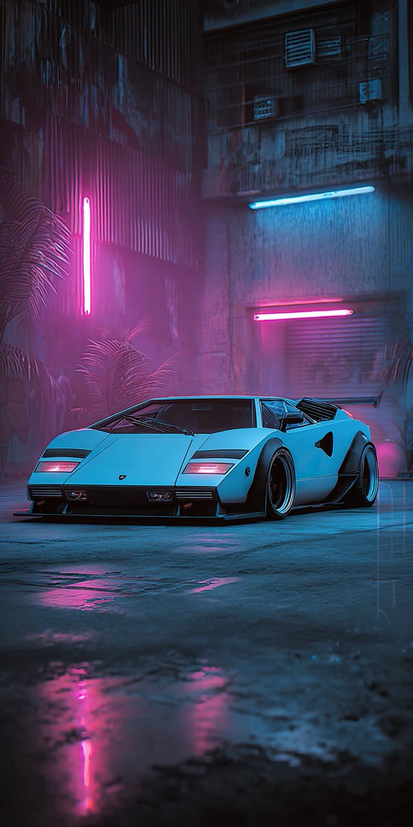 Papers_app's tweet image. Neon nights, street dreams 🚗💜#Cyberpunk #Car