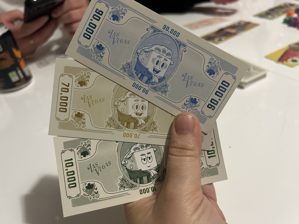 Jupiter_Hadley's tweet image. Tabletop last night! I made eggplant parm sandwiches, two people brought cake and we played Las Vegas by @RavensburgerUK #tabletop #dinnerparty