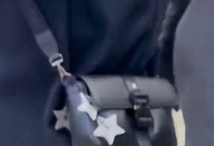 jimin decorating his airport bags with pretty charms ♡