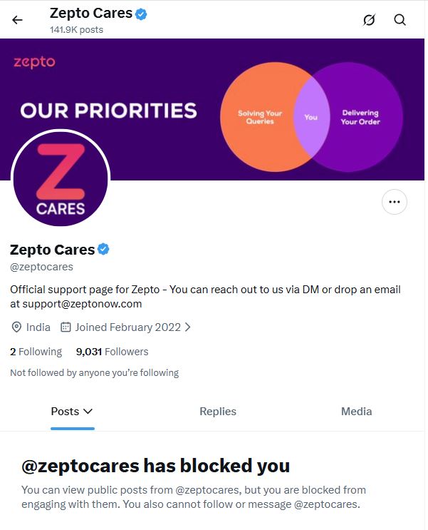 AdvancingIndia's tweet image. 60 days. Still no resolution.

Only template replies, no action and even blocked by @ZeptoCares.
Is this how customer issues are handled?
Is consumer court the only option left?
@ZeptoNow @jagograhakjago @consaff @DoC_GoI
#Zepto #ConsumerRight