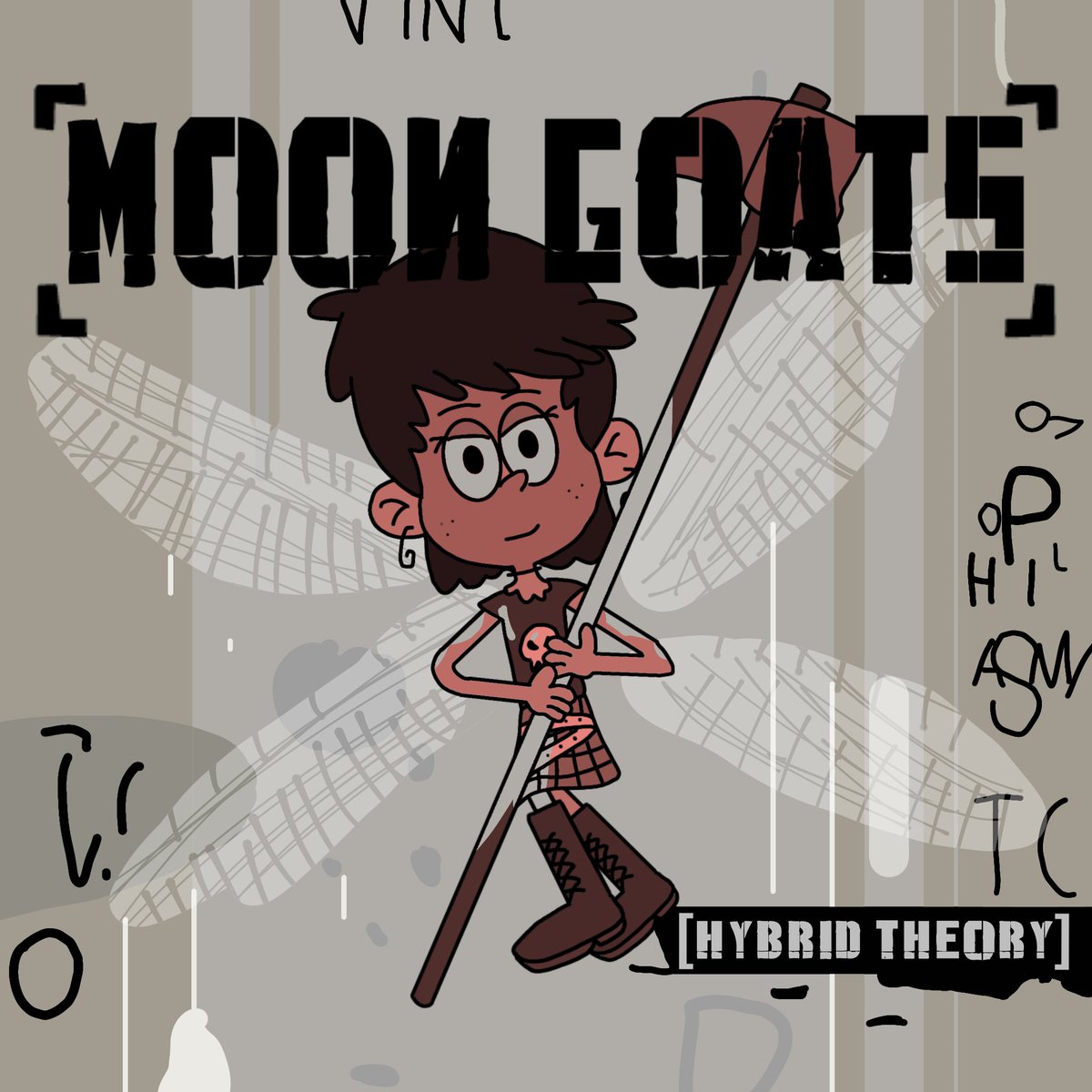 Tealad2006's tweet image. Hybrid theory, but it's Moon Goats.
#lunaloud #moongoats #theloudhouse #linkinpark #art