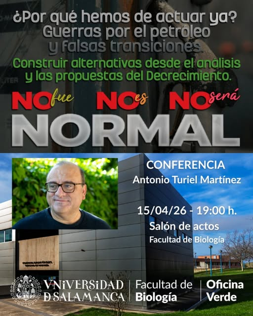 alter_salamanca's tweet photo. Charla #NONormal @amturiel 
HOY 19:00
Facultad de Biología. https://t.co/m6pZuhsqIq