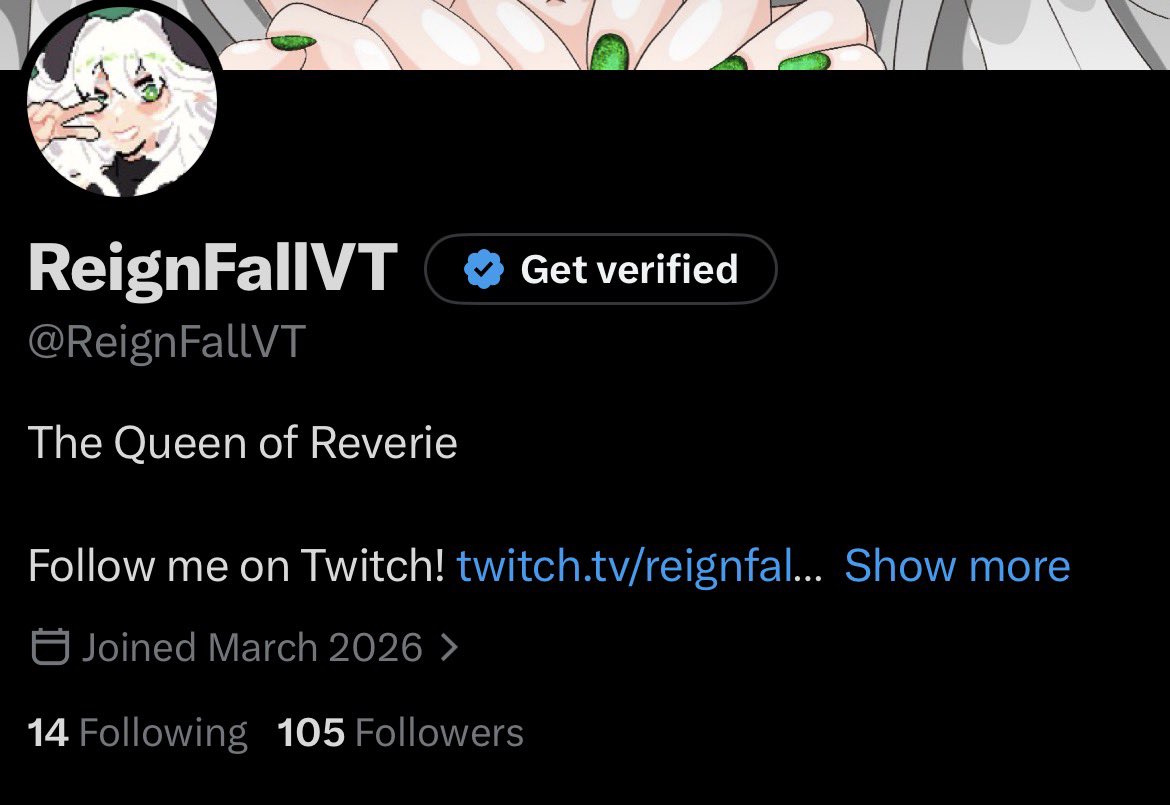 ReignFallVT's tweet photo. Yay! Thank you so much for my first 100 followers on here! That makes me so happy :3

Here’s to many more to come 💚

#twitch #stream #vtuber #envtuber #vtuberen #goals #thankyou https://t.co/R4GjarJykU