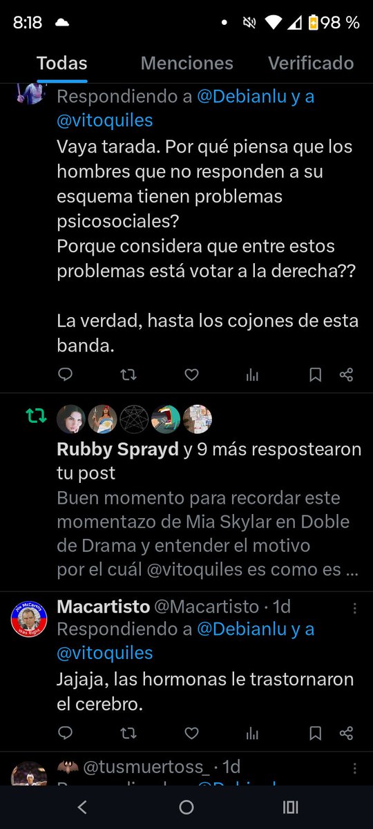 Debianlu's tweet photo. Y como no, los fachas ignorantes que ni intentan ver (menos entender) el claro mensaje y tirando su propia 💩 sobre los demás. https://t.co/VWjRxx1kzl