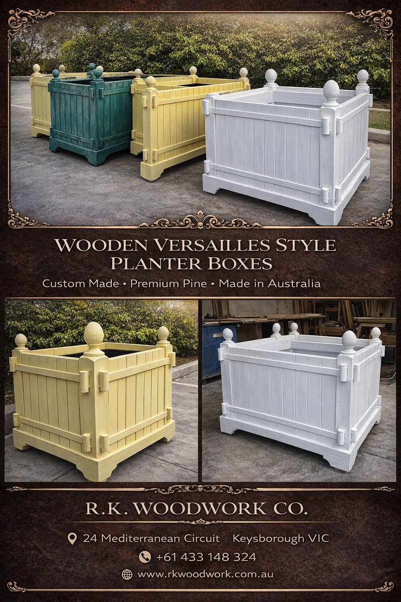 rkwoodworkco's tweet image. Premium Woodwork, Crafted to Perfection
At R.K. WoodWork Co. we offer: 🪵 Custom Furniture 🛠️Restoration &amp;amp; Repair ✨French Polishing 🌿Outdoor Planters &amp;amp; Garden Furniture
📍 Keysborough VIC 📞 +61 433 148 324 🌐 rkwoodwork.com.au
#RKWoodWorkCo #CustomFurniture #Woodwork