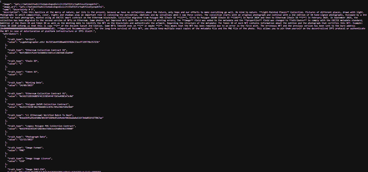 scgphotographer's tweet image. Uncertainty # 5

Light Painted Places

Authenticated using Ethereum and IPFS

Gm:)
