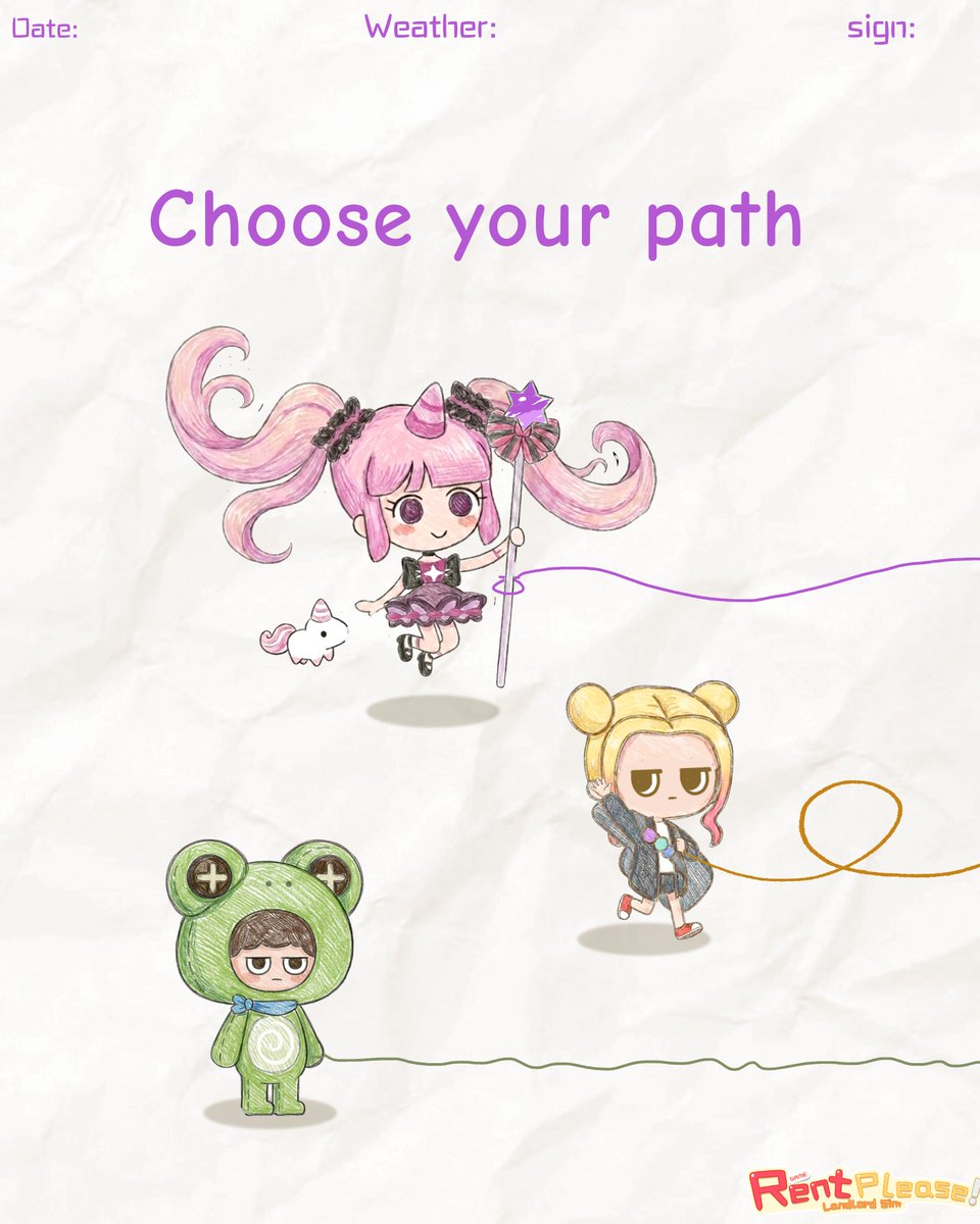 Landlord_Sim's tweet image. Landlord! Which path did you choose? 👀
- - - - - - -- - -- - -   ʚ♡ɞ - - - -- - - - - - - - -
No matter which line you follow,
it will lead you to your own happiness and good fortune ✨

#RentPleaseLandlordSim #MobileGames #cute #surprise #choosehappiness #lines #cozyvibes