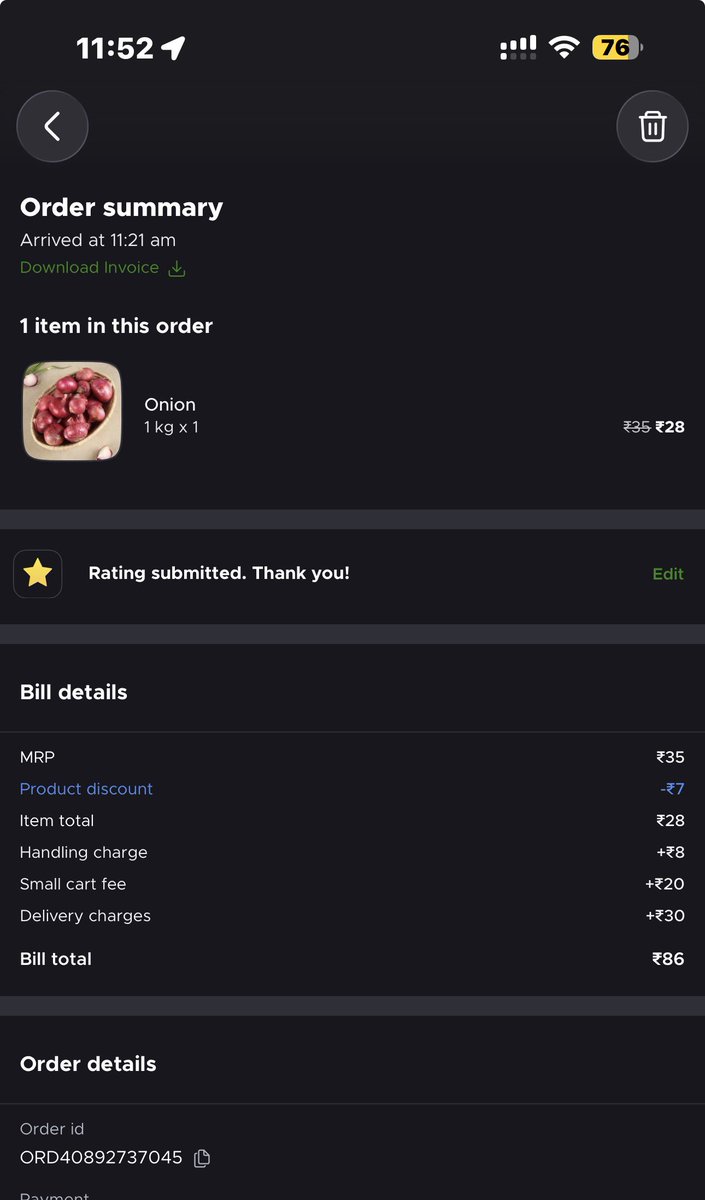 abinash_140's tweet photo. Hey @zomato @letsblinkit  can you help ne with this order https://t.co/HIch48l3EV