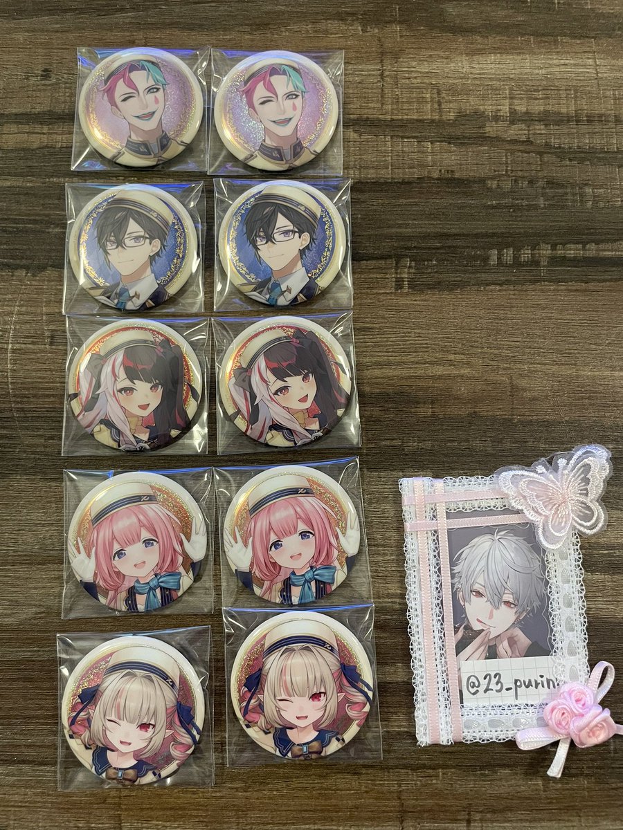 23_purinnn's tweet photo. 【交換】にじさんじ ビスケット 缶バッジ Vol.1 

【譲】画像の方
【求】IDの方

都内手渡し希望ですが、郵送も可能です。
検索からでもお気軽にお声かけください。 https://t.co/gtCmyJKXZT