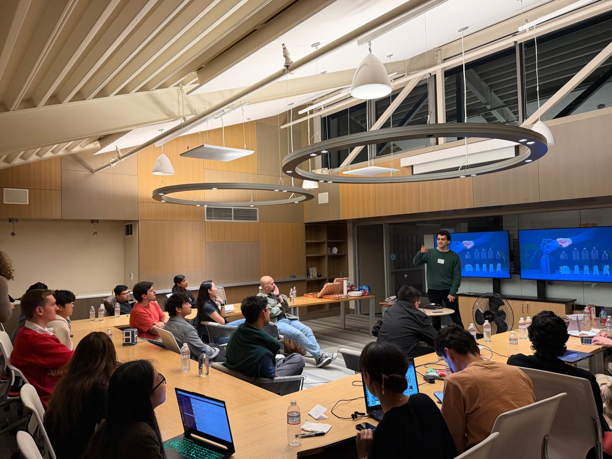 laurayd's tweet photo. thank you to all the researchers & founders who came out @AforeVC robotics night! dexterous manipulation, camera vs. tactile, tele-op eval stacks, human data quality, occlusion, and Elon stories were def on the menu tonight 

this is the first of a series we're hosting - as we kick off next cohort of Founders-in-Residence in June - 

if youre building / exploring in robotics + want to do so in good company, follow us here to join the next one! https://t.co/2rvNVI5RyL

@adamraudonis one for the twitter books