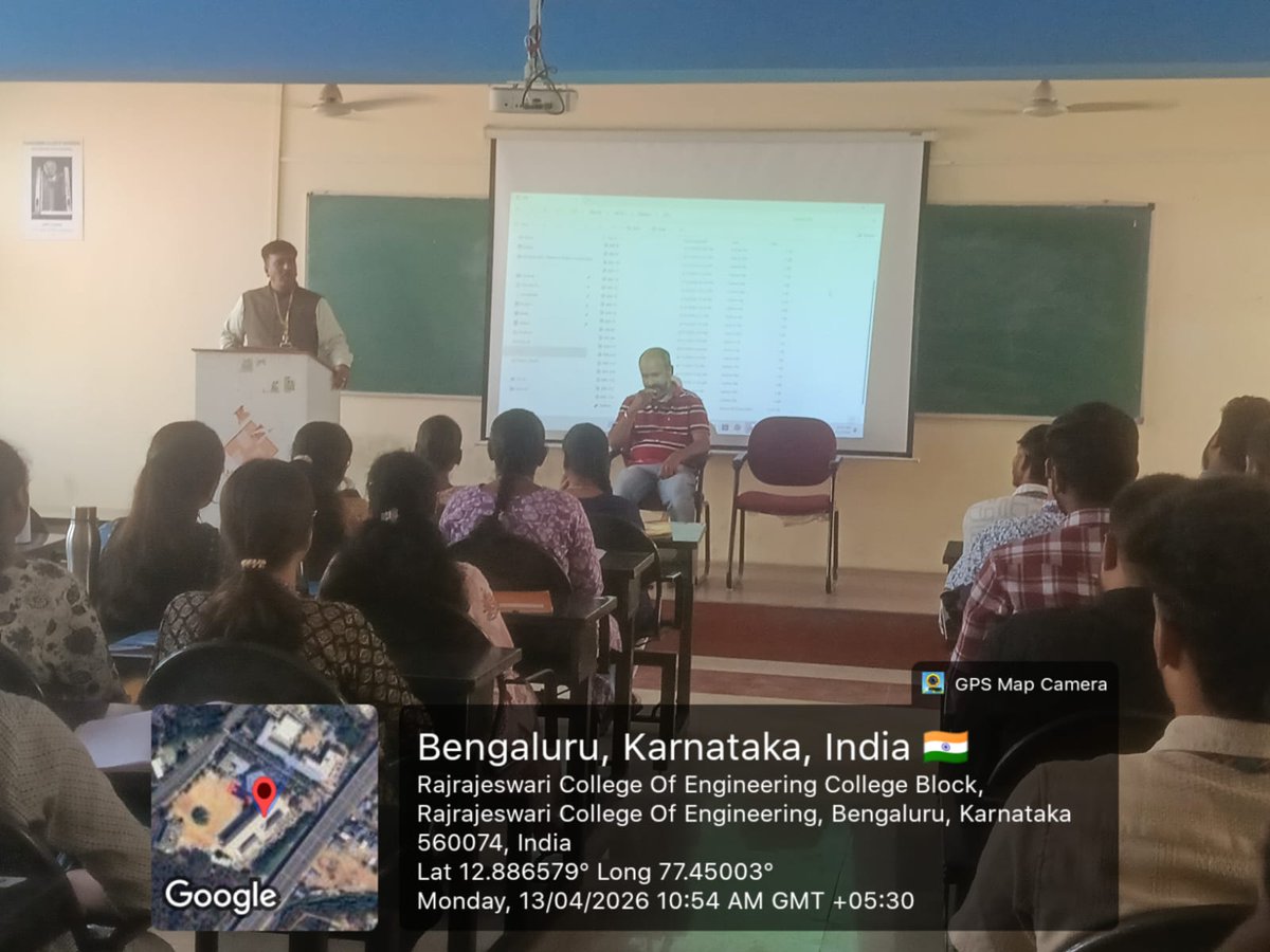 rrceblr's tweet photo. #Hands-on #Python_Workshop @ #RRCE 🐍💻
#ISE, #Rajarajeswari_College_of_Engineering hosted “Core &amp; Advanced Python – Log Analyzer” on 13th April 2026 👨🏫 Mr. Sai, TinyFirms, Bengaluru 🚀
#RRCE #ISE #PythonWorkshop #HandsOnLearning #SkillDevelopment https://t.co/wLSTAma2zt