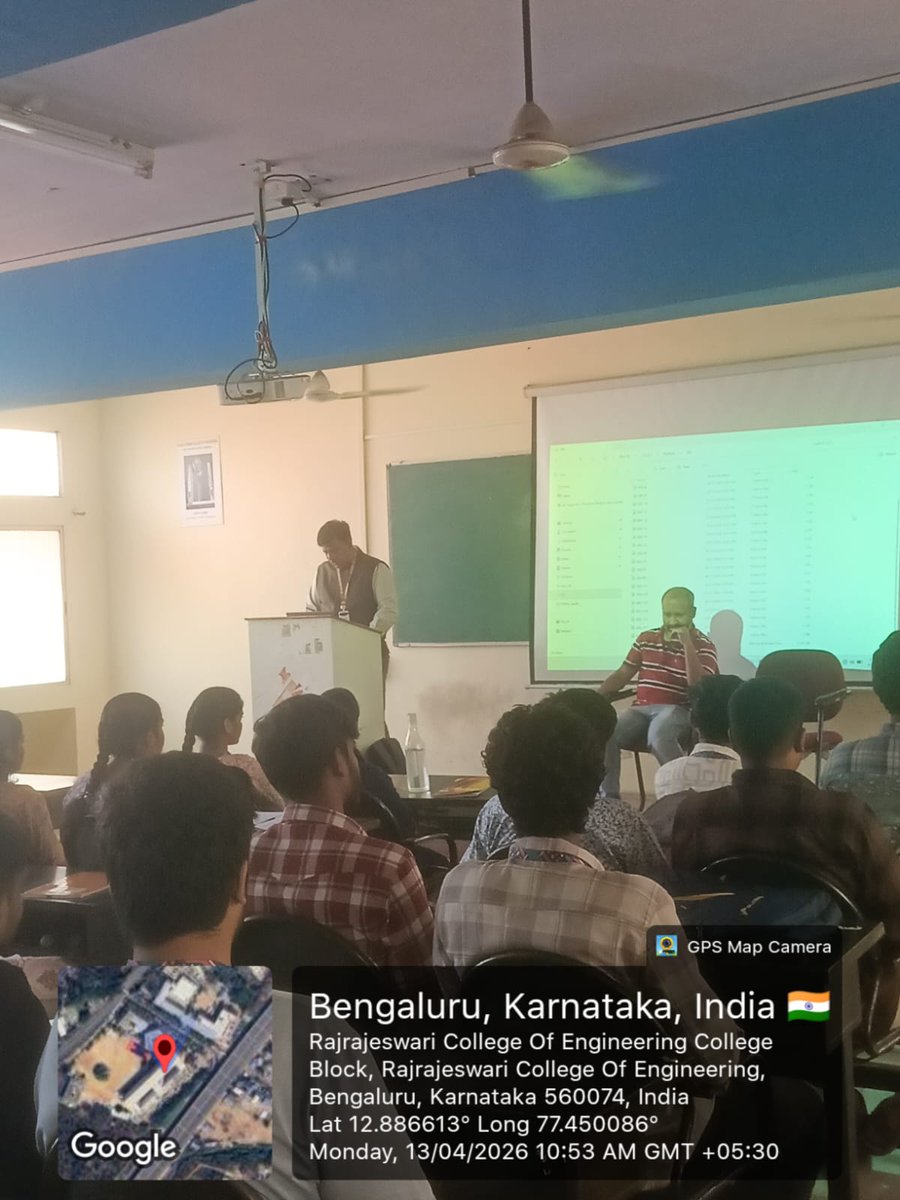 rrceblr's tweet photo. #Hands-on #Python_Workshop @ #RRCE 🐍💻
#ISE, #Rajarajeswari_College_of_Engineering hosted “Core &amp; Advanced Python – Log Analyzer” on 13th April 2026 👨🏫 Mr. Sai, TinyFirms, Bengaluru 🚀
#RRCE #ISE #PythonWorkshop #HandsOnLearning #SkillDevelopment https://t.co/wLSTAma2zt