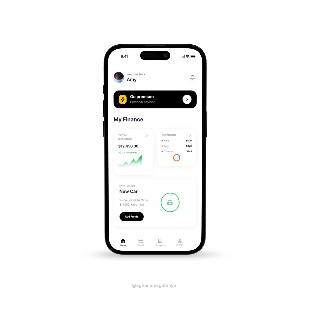 OghenemagaTenyo's tweet image. I've been sitting on this one for too long 😅

Finally posting my work — a finance app UI in light &amp;amp; dark mode. Shoutout to @abdul_uxui  and @ejemasdesign  for not letting me keep hiding in my drafts 🙏

What do you think?

#UIDesign #MobileDesign #Figma #ProductDesign #FinTech