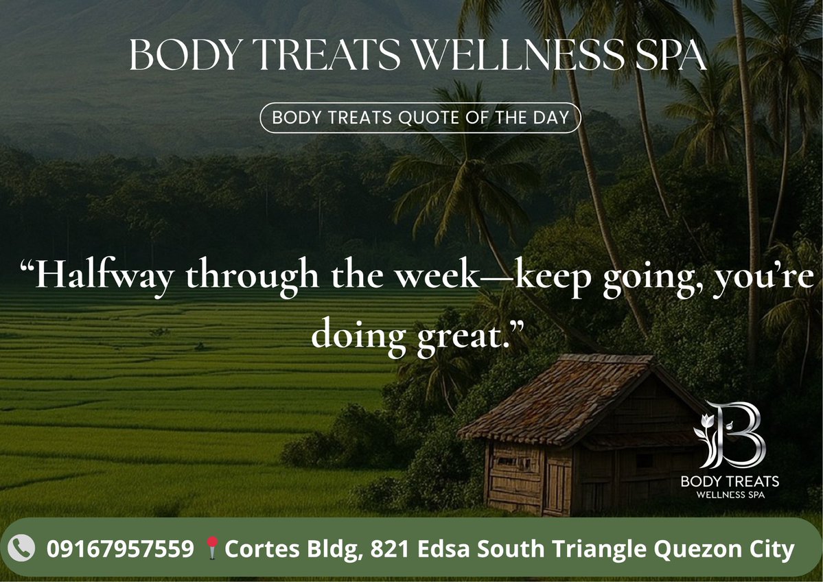 bodytreatsQC's tweet image. It’s Wednesday. Stay consistent, stay focused, and don’t lose momentum. You’re closer than you think.

#WednesdayMotivation #KeepGoing #StayFocused