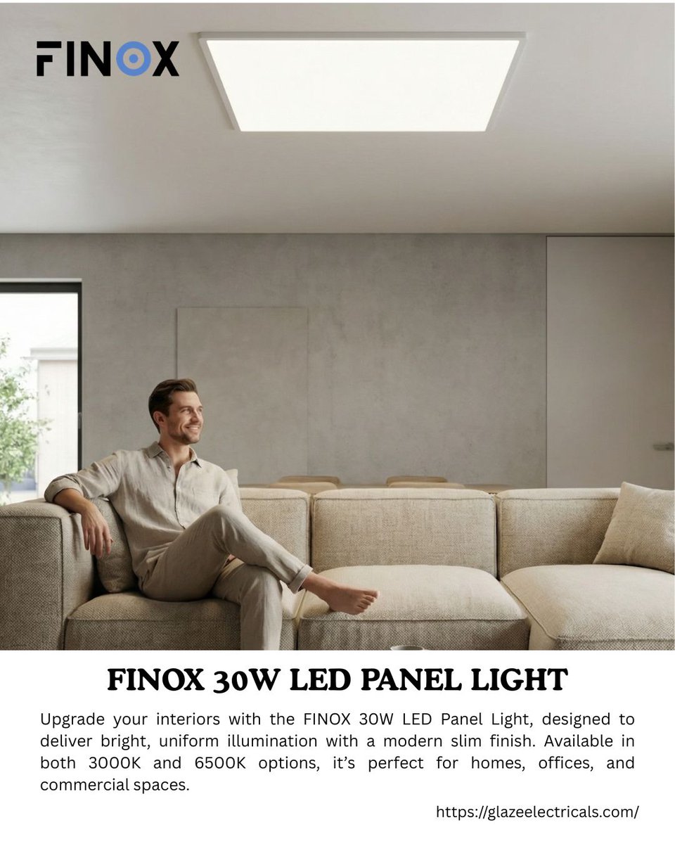 GlazeElect91531's tweet photo. Brighten your space with the sleek and energy-efficient FINOX 30W LED Panel Light ✨ Perfect for modern homes and workspaces, it delivers uniform lighting with a clean, stylish finish.

Upgrade your lighting today, contact us now to order!
📞 +97165252511

#LEDPanelLight #FINOX https://t.co/cT70WpHoOx