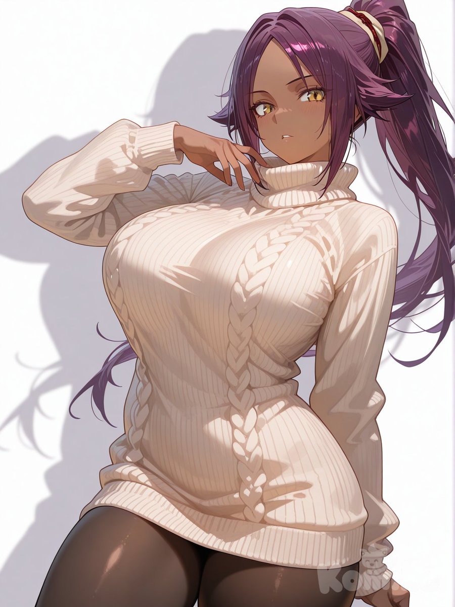 lucky_cat_s2's tweet image. Sfw - Yoruichi Shihouin
Created in @KomikoAI