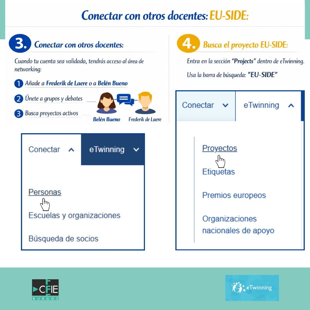 cfieburgos's tweet photo. 🌍 ¿Quieres unirte al proyecto europeo EU‑SIDE en eTwinning?
Aquí tienes la guía rápida para entrar paso a paso:
¡Tu espacio europeo de trabajo empieza aquí!
📚 EU‑SIDE es colaboración, innovación y aprendizaje en red.
¿Te unes?
#eTwinning #EU_SIDE #innovaCyL #CFIEBurgos https://t.co/VuXAQYAz7V
