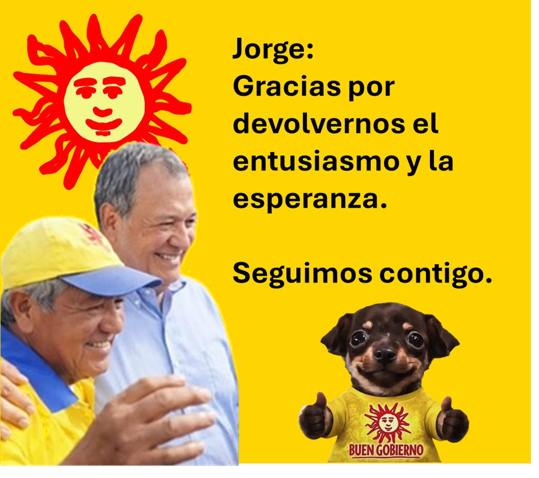 Jorge Nieto, gracias de verdad por habernos devuelto ese entusiasmo y esperanza  de tener, por fin, un país mejor. 
Tenemos líder !!! y tenemos un camino !!! 
Seguimos contigo.