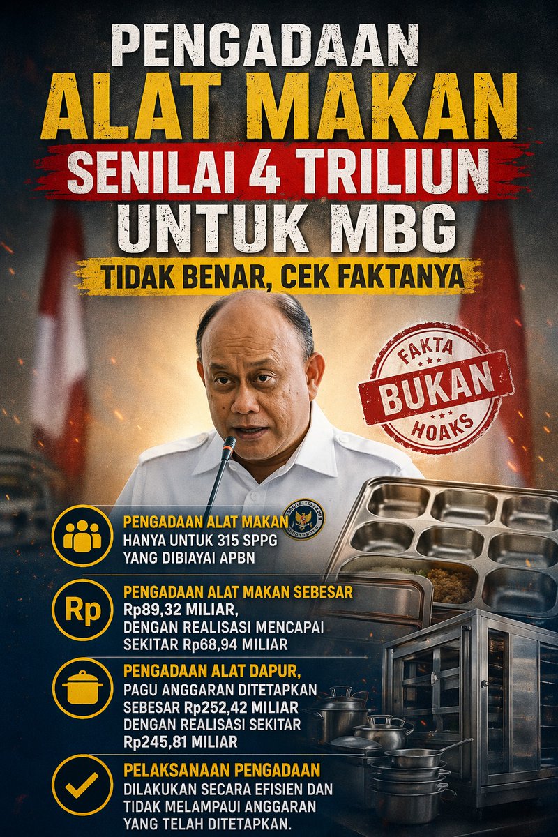 Efisiensi dalam tiap pengadaan selalu diutamakan, yuk #DukungMBG agar hasilnya bisa dirasakan semua