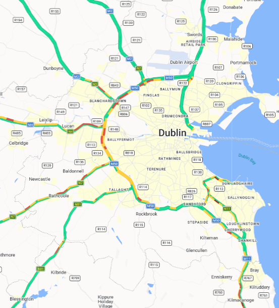 TIITraffic's tweet image. Congestion Report:

Delays on M50:
M50 Southbound: J04 - J13.
M50 Northbound: J16 - J14  &amp;amp;  J11 - J07.

Delays on routes around Dublin:  N3/M3 S, N4 E, N7 E, N11/M11 N.

Please check &amp;lt;traffic.tii.ie&amp;gt; for live traffic updates.

Drive with care!
#TII #Slowdown