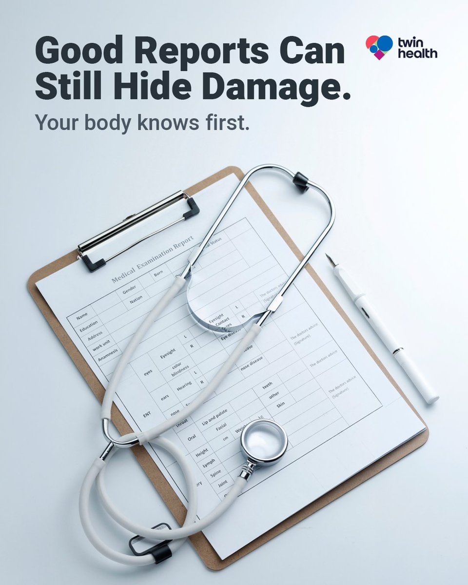 twinhealthindia's tweet image. Lab reports often change late. Your body gives signals much earlier, through sleep, energy, cravings, and mood.

Twin Health’s Digital Twin tracks these patterns using AI so you can act early and heal smarter.
#TwinHealth #MetabolicHealth #PreventiveCare #DigitalTwin #ChronicCare