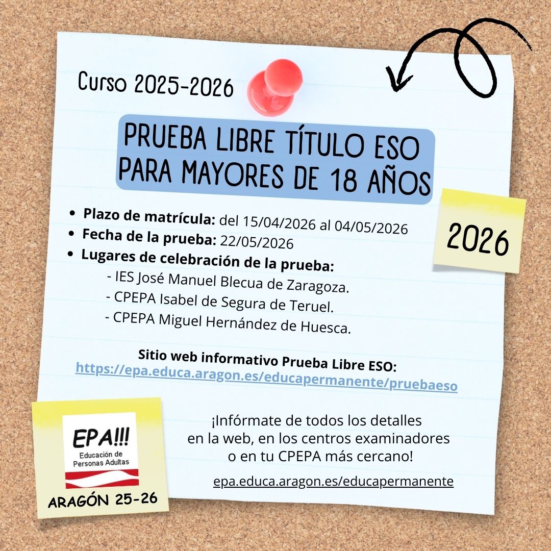 Educación de Personas Adultas Aragón tweet media