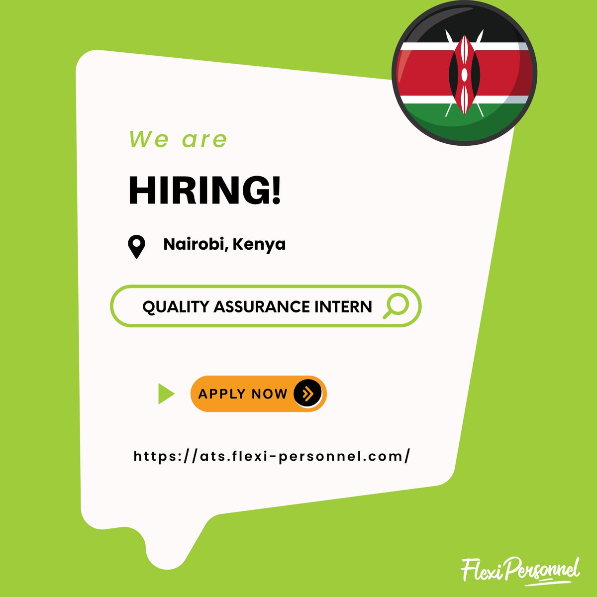 FlexiPersonnel's tweet image. We’re Hiring: Quality Assurance Intern

📅 Apply By 30thApril 2026
Apply here: ats.flexi-personnel.com/browse-jobs/88…
#IkoKaziKE #Internship #QualityAssurance #WarehouseJobs #GraduateJobs #NowHiring