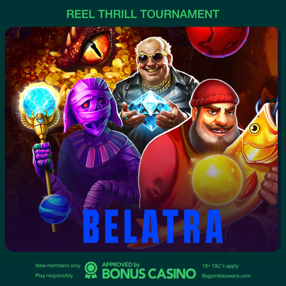 It's time for another Reel Thrill. Opt in &amp; play all the right Belatra games to qualify and grab the top $600 prize #slots #tournament 😍
bonuscasino.org/bonuses/offer-…