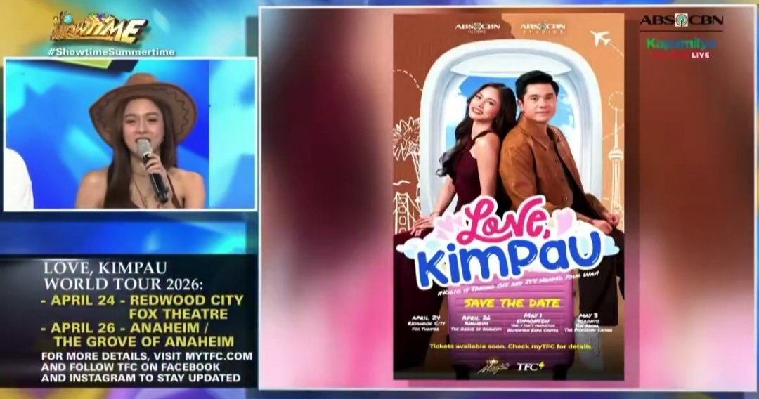 onepublicityph's tweet image. Are you excited? 

Love, KimPau World Tour 2026:
 🩷 April 24 - Redwood City
 🩷 April 26 - Anaheim
 💜 May 01 - Edmonton
 💜 May 03 - Toronto

Visit mytfc.com for more details

#KimPau #KimChiu #PauloAvelino