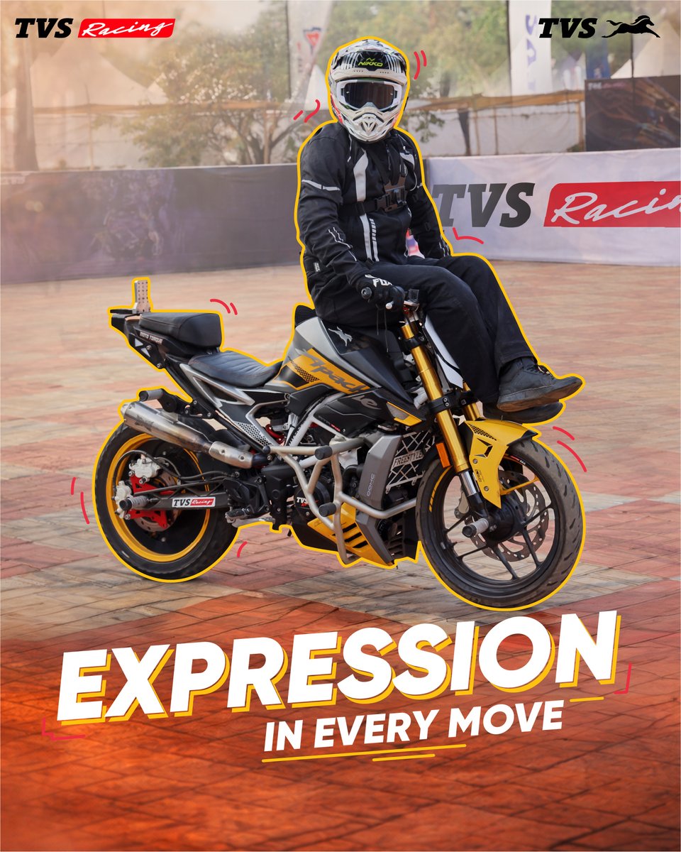 TVSApacheSeries's tweet photo. Not all art are painted using brushes. Some are made by pinning the throttle and letting out the #freestyler in you.
This World Art Day, we celebrate the art of precision and play
#WorldArtDay #ApacheRTR310 #RacingDNAUnleashed https://t.co/GpoGw0dNSj