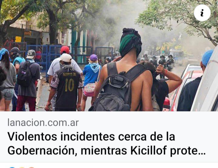 Graves incidentes ayer frente a la gobernación de la provincia de Buenos piqueteros le piden soluciones al gobernador Kicillof