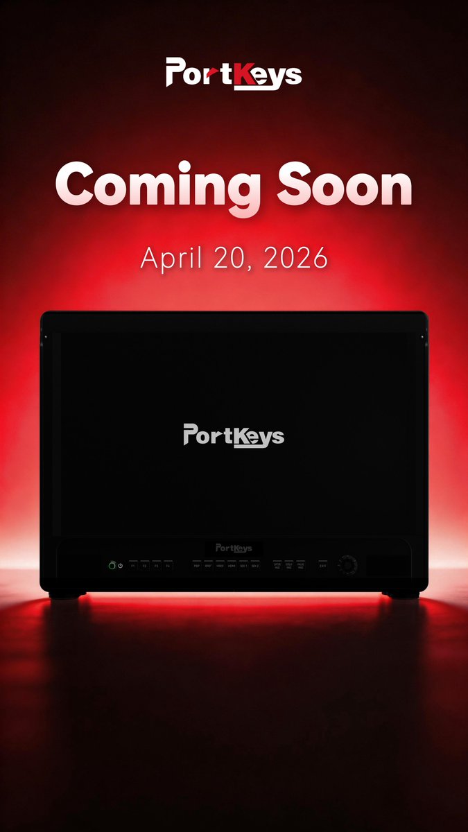 Portkeys_global's tweet image. Portkeys New Product Launch — 5 Days
Left! ⏳

Your vision deserves a bigger stage.

🔍 Guess what we've got in store?

🎥 A 13-second teaser offering a sneak peek.
📅 4.20 2026 (UTC+8)

#portkeys #newproduct #ProductLaunch
#cameragear #cameracontrol
#indiefilmmaking #filmmaking