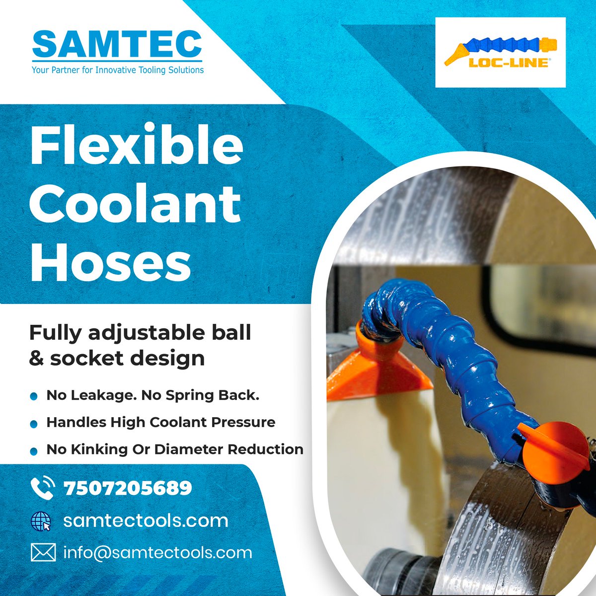 SamtecTool's tweet image. Efficient   coolant delivery for stable machining and longer tool life.
   #CoolantHoses   #CNCMachines #MachiningSolutions #IndustrialComponents #Metalworking   #MachineShop #ManufacturingTools #EngineeringProducts #CNCAccessories   #SamtecTools #Locline