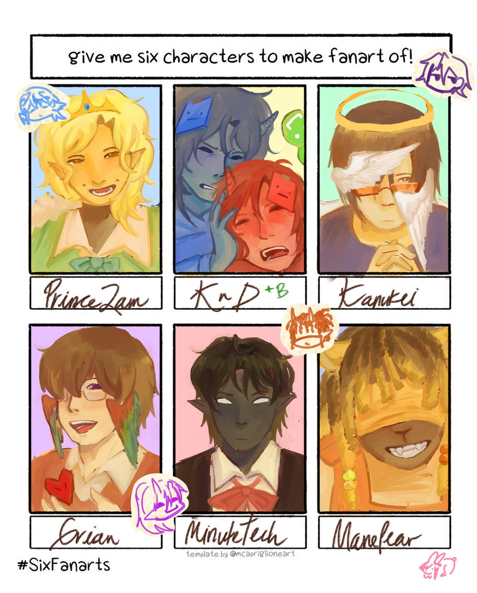 ydmnnn's tweet photo. Finished!! thank you to those who requested! It's fun trying to figure out designs of the mcyts ive never drawn before ^^
#princezamfanart #kieranddev #kanukei #grianfanart #minutetech #manepear https://t.co/OpYTC9jMEs