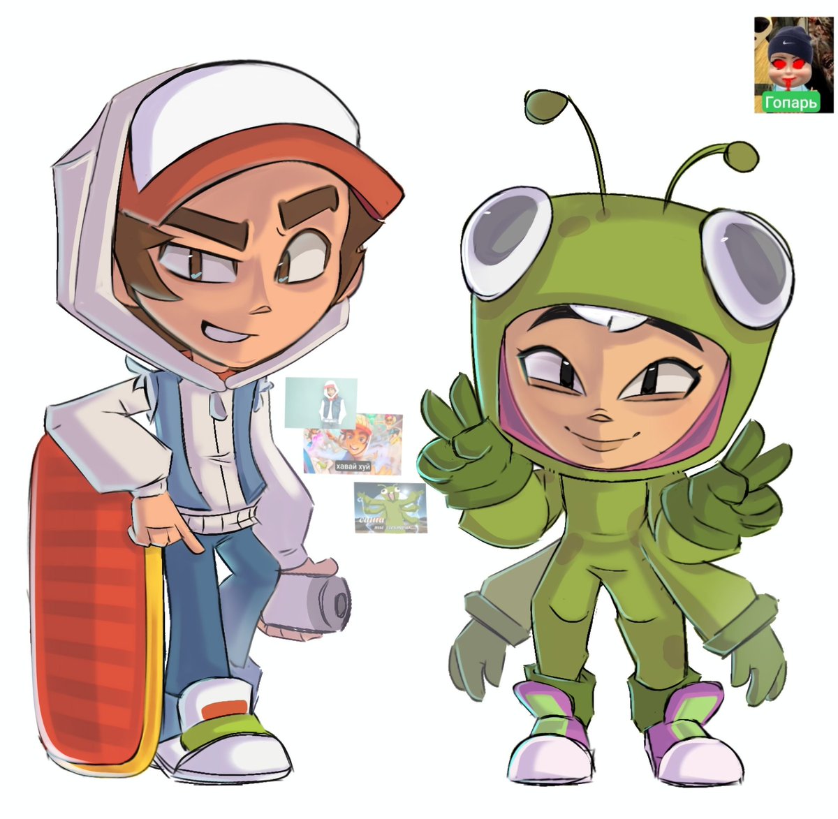 postir0ny's tweet photo. привет щеглы

#SubwaySurfers #art #fanart #Frank #Jake #Yutani https://t.co/T4HIigbBne