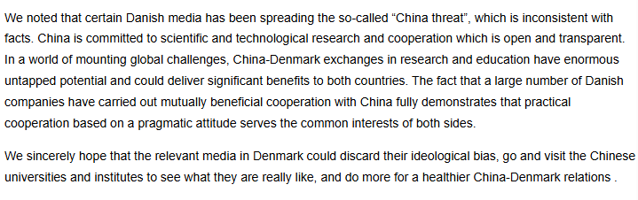 Chinese Embassy in Denmark tweet media