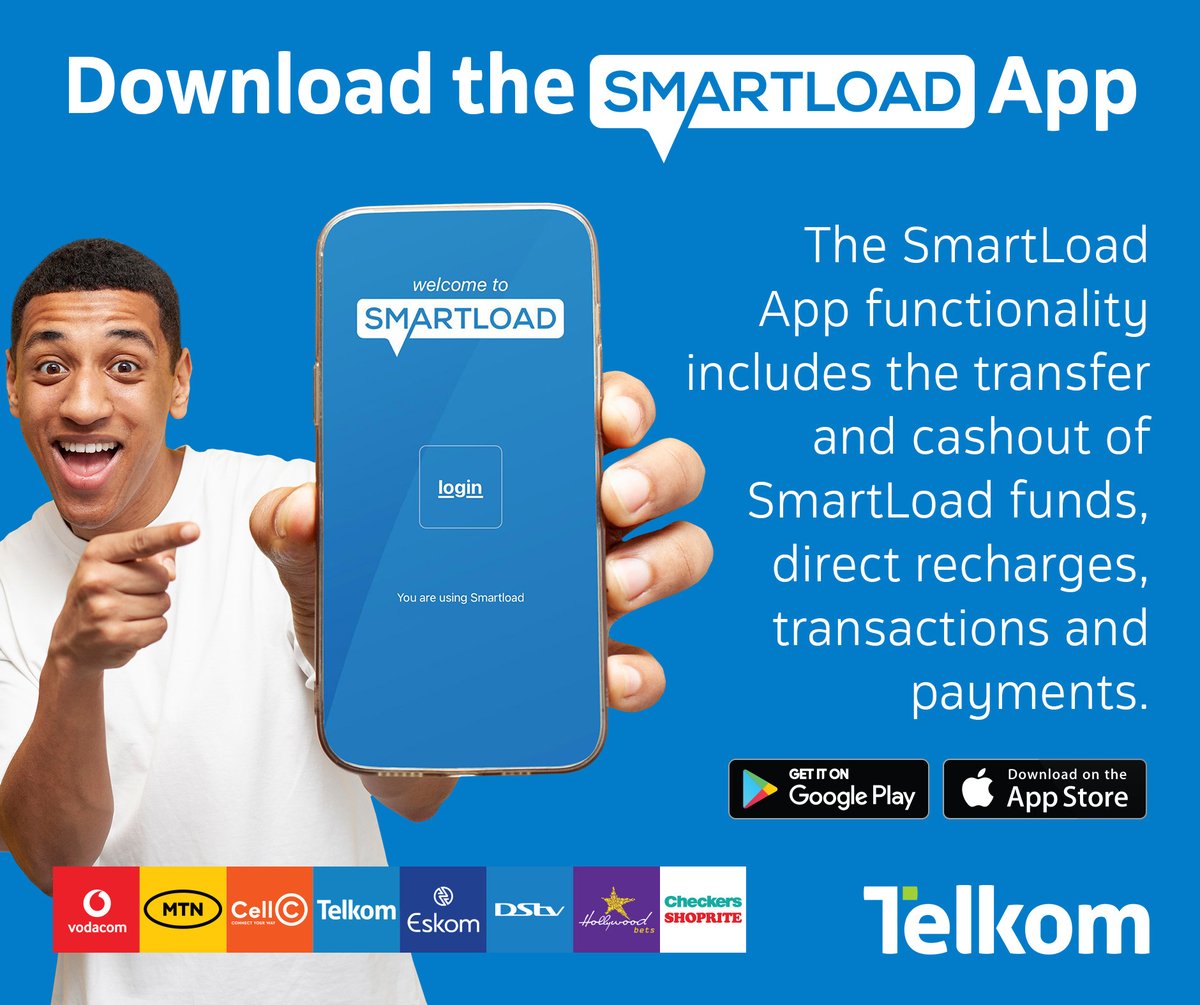 TelkomMYSIM's tweet photo. Download the latest version of the Smartload App from your app store today! Recharge your customers quicker with Telkom bundles.
#GetMore4Less https://t.co/Chv37ZwKgS