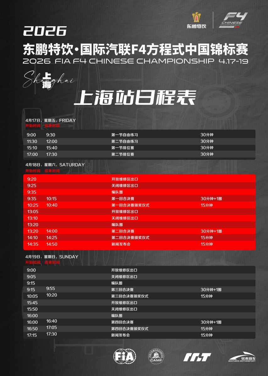 FIA F4 CHINA tweet media