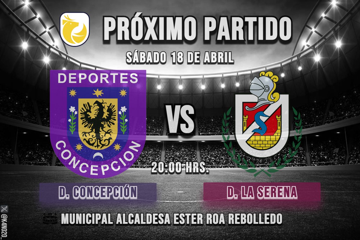 k4no20_'s tweet image. 📅Próximo partido en la #LigadePrimeraMercadoLibre.

@elconce_cl 🆚 @CDLS_OFICIAL en Concepción.

#DConcepción viene de caer por la mínima ante #ULaCalera en La Calera, mientras que #DLaSerena viene de ganar por la mínima a #Everton en el norte.

#CampeonatoChileno