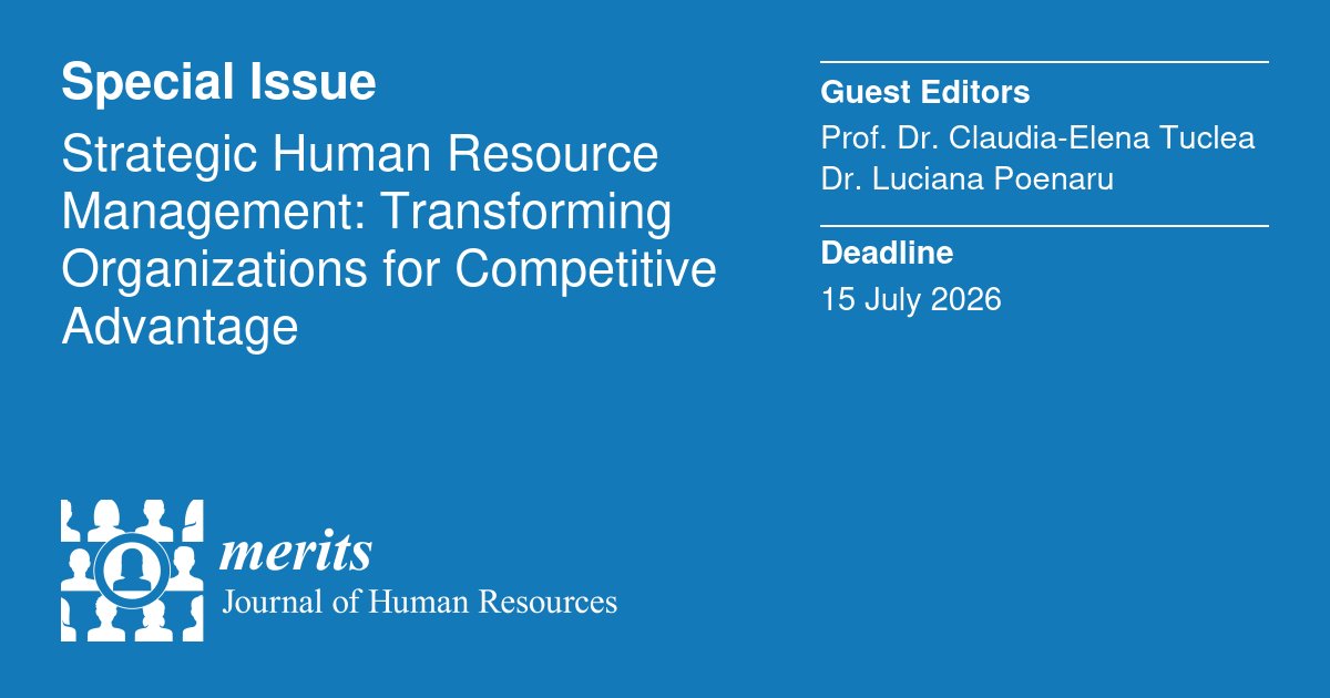 Merits — Journal of Human Resources - MDPI tweet media