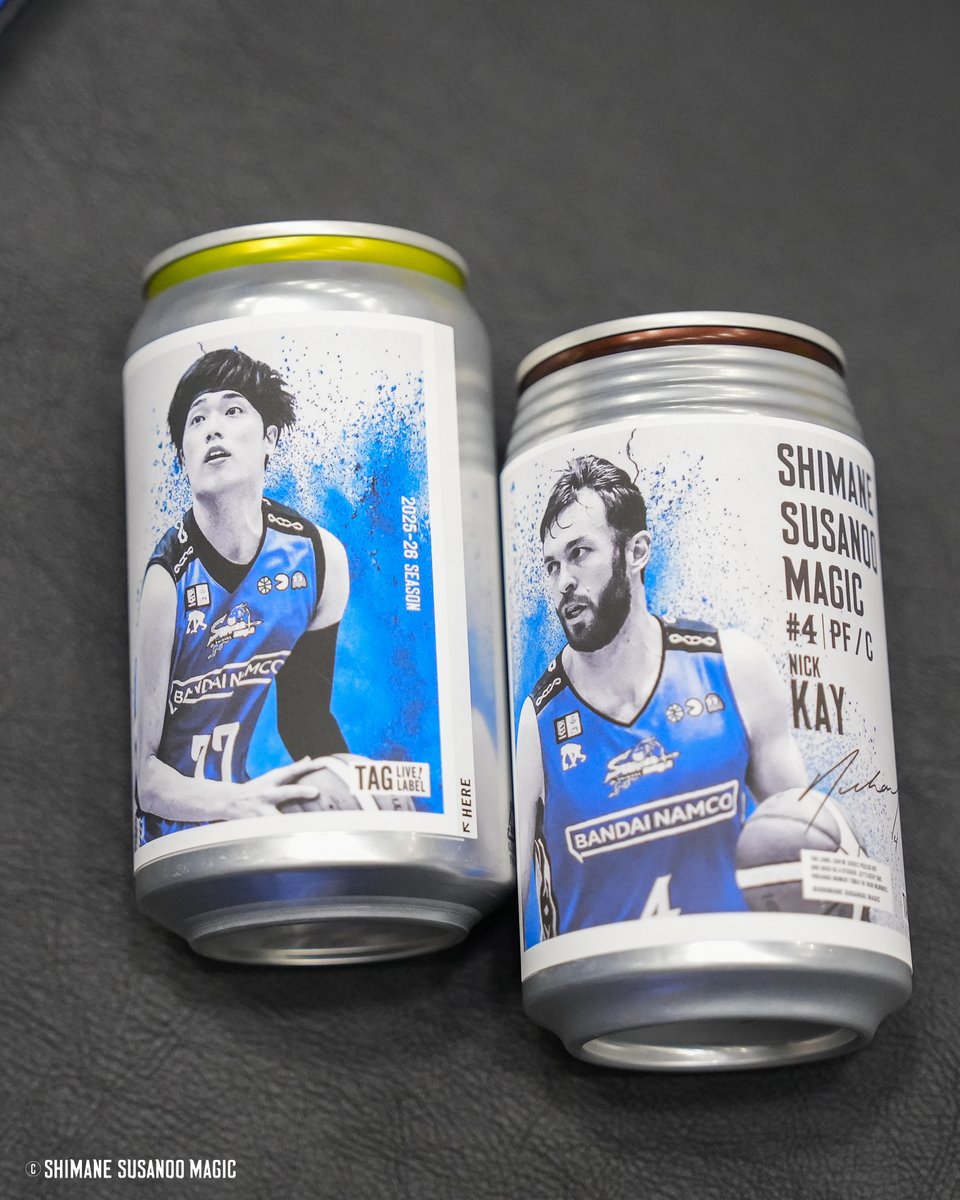 本日販売開始‼️ ラベル缶に【プレー写真ver】が登場✨ ＼ 選手たちの