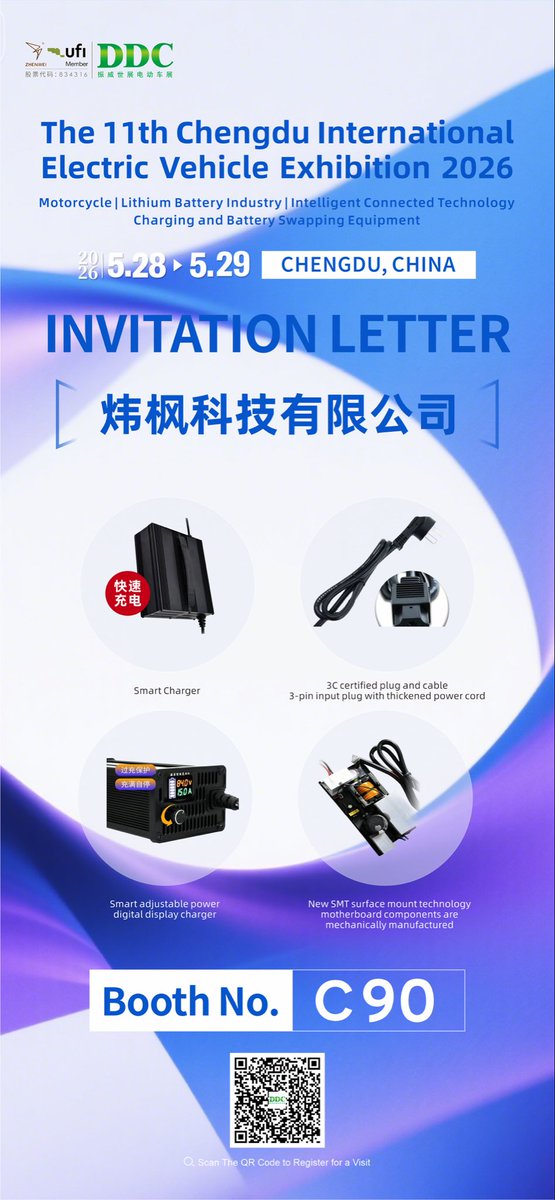 ZhenweiDDC's tweet image. Introducing the Smart Charger by Weifeng Technology Co., Ltd.

✔ 3C certified plug &amp;amp; cable
✔ 3-pin input with thickened power cord
✔ Smart adjustable power with digital display