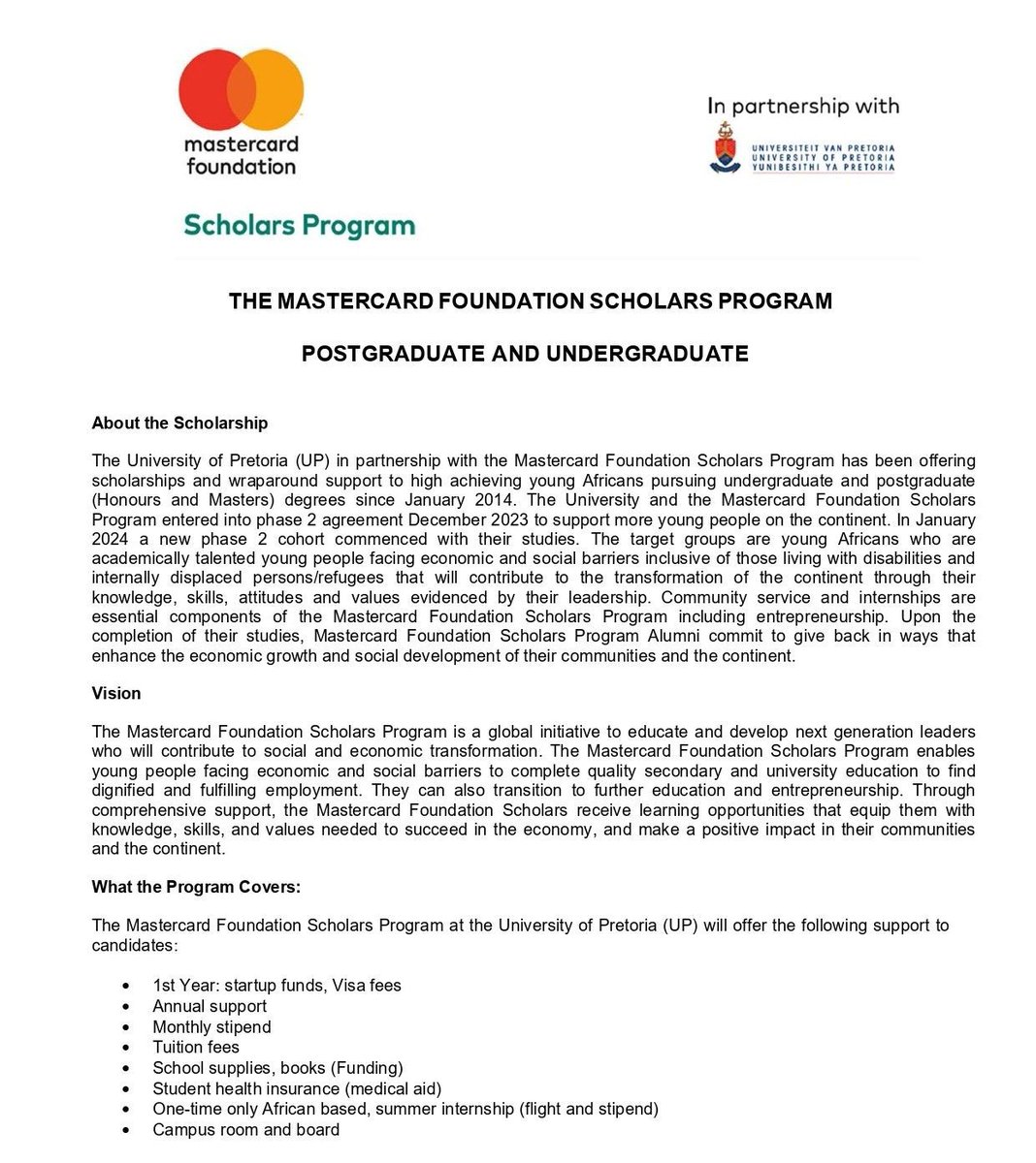 opportunitiesfy's tweet image. 🎓 Fully Funded Scholarship for African Students!

opportunitiesforyouth.org/2026/04/14/mas…

🌍 Open to all Africans interested in pursuing Bachelor’s or Master’s degrees

🔗 Apply: wp.me/p23f03-3Ga

#Scholarship

#Africa

#MastercardFoundation