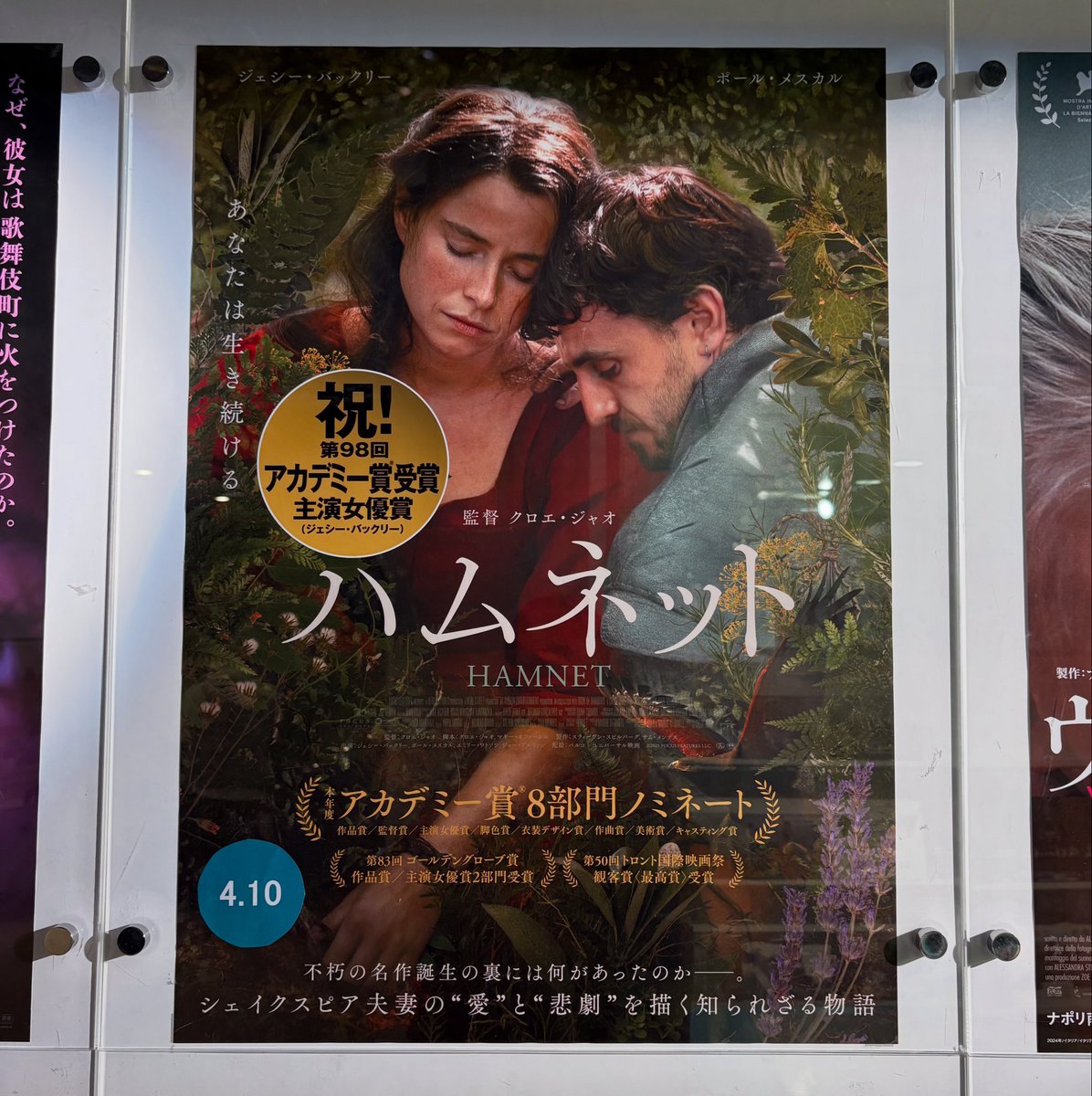 2026年劇場鑑賞38本目
ハムネット@アップリンク吉祥寺
3.9/5★ 

息子を失った映画の物語と劇中劇が折り重なっていく最後の空気感やジェシーバックリーの眼差しは圧巻。

#ジェシーバックリー 
#ポールメスカル 
#エミリーワトソン 
#ハムネット 
#シェイクスピア 
#アップリンク吉祥寺